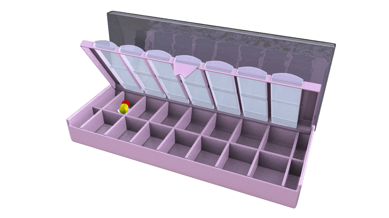 Twice Daily Dose Weekly Pill Box Shantys PillMate Twice Daily