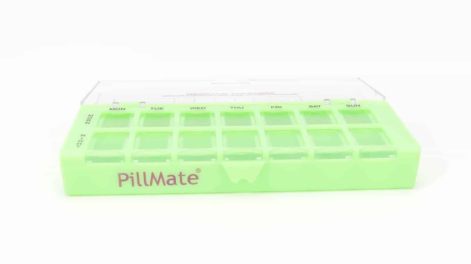 Twice Daily Dose Pill Box Dispenser With 7 Days Weekly Compartments