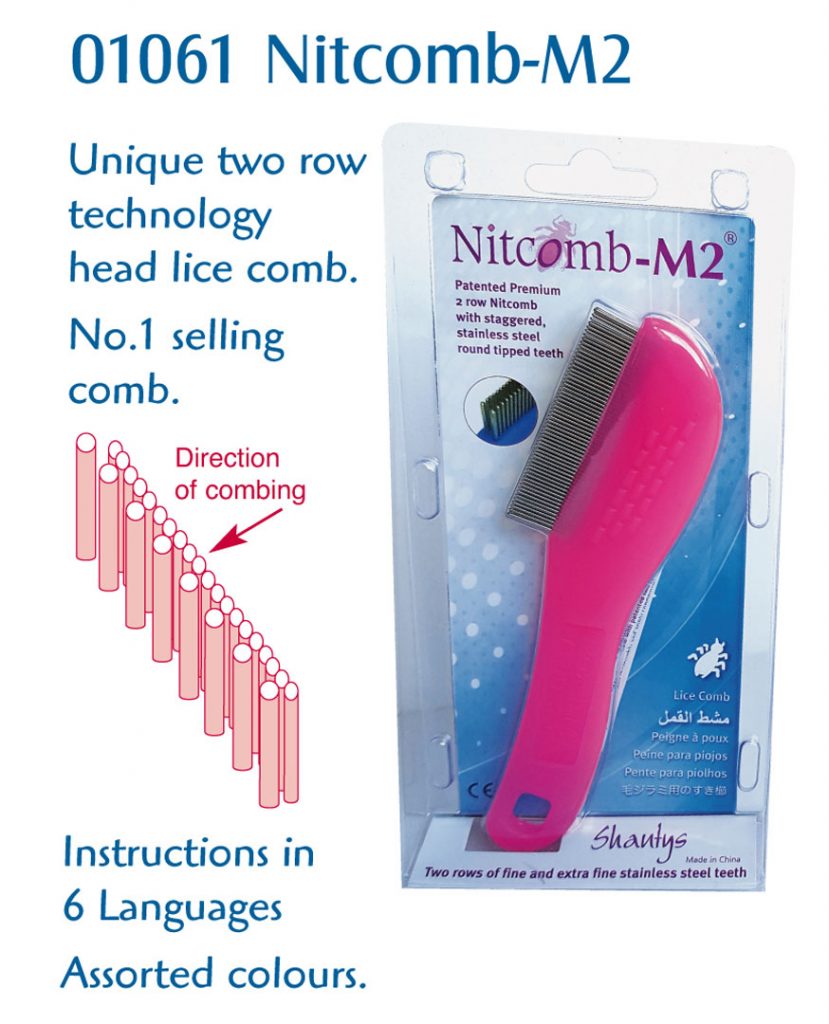 Head Lice Comb With Two Row Technology Shantys M2 Nit Comb Shantys
